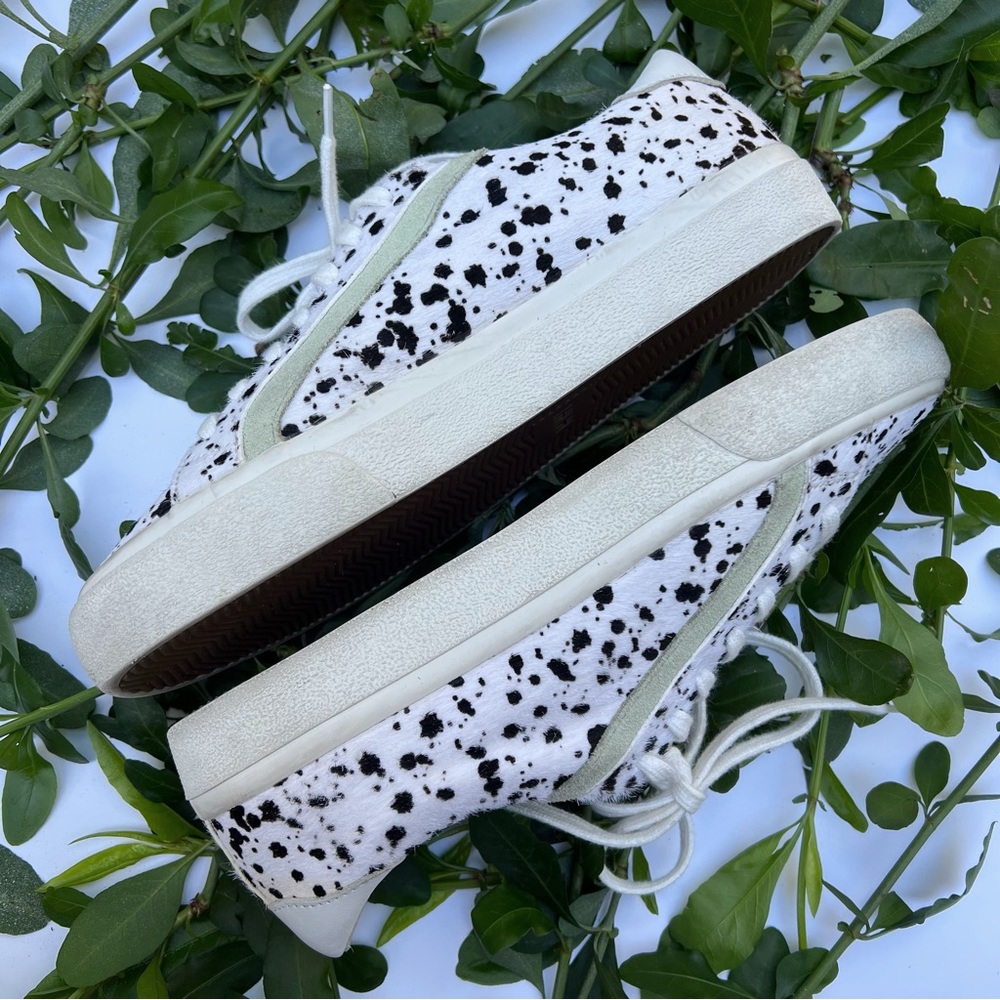 Madewell Unisex White Multi Splatter-Painted Calf Hair Sidewalk Low-Top Sneakers - Picture 4 of 10